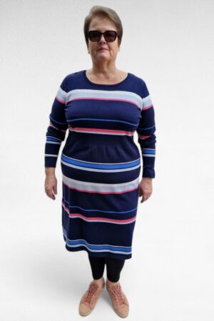 KL.655-Raidallinen mekko "Holly&White"