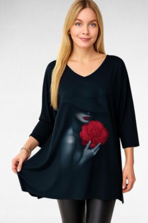 TU.645- Musta tunika "Betty Fashion"