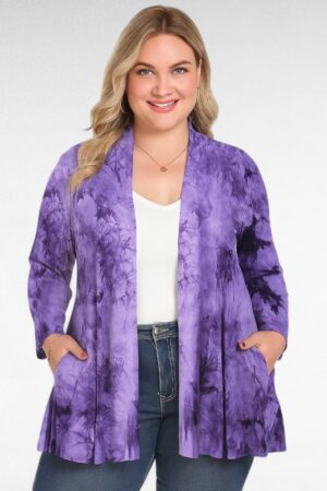 JA.704-Violetin sävyinen neuletakki/jakku" Violetta"