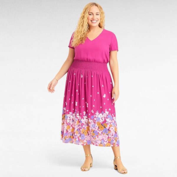 KL.507-Vaaleapunainen mekko "Jessica London"