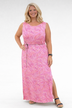 Hihaton  vaaleapunainen maksimekko "Ellos"(KL.593)