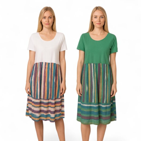 KL.596- Lyhythihainen puuvillamekko "CKF Fashion"