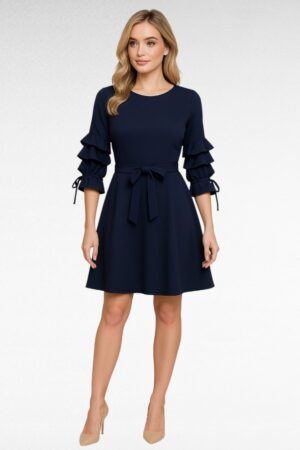 KL606.-Tummansininen mekko "Italy Moda", koko 36