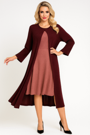 JA.716- Viinipunainen juhlakardigaani