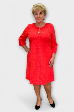 KL.623-Korallinpunainen mekko "Miss Classic"