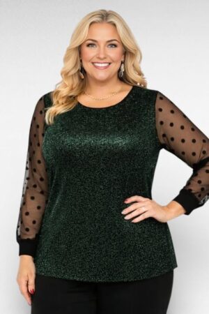 TU.677- Tummavihreä juhlatunika "Leina"