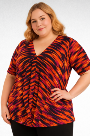 TU.108-Värikäs kietaisumallinen tunika"Evans"