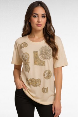 PL.653-Kermavärinen juhlapusero "Fay Louise"