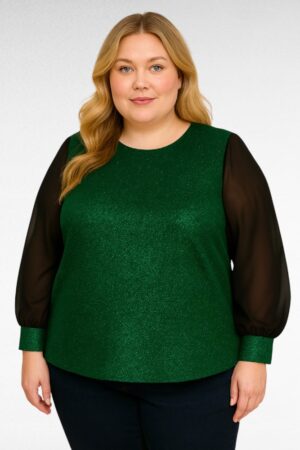 TU.768-Tummavihreä juhlatunika "Klaudia"