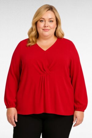 PL.656- Punainen pitkähihainen pusero "Ellos"