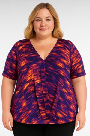 TU.200- Värikäs  kietaisumallinen tunika "Evans"