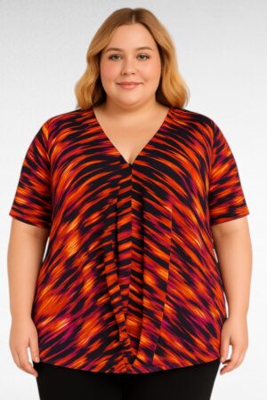 TU.108-Värikäs kietaisumallinen tunika"Evans"