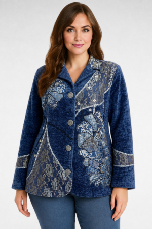 Tummasininen  ylellinen bleiseri "Indigo Moon"(KA.045)