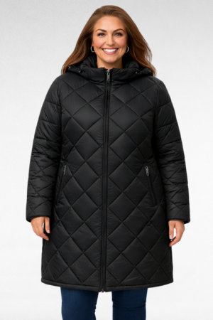 JO.043-Musta  kevyt toppatakki  "Anna Marie"