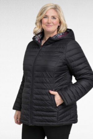 JO.042- Kevyt toppatakki ,kaksipuolinen "Black Fish"