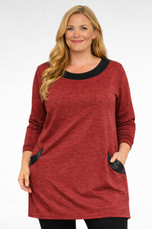 TU.694-Punainen taskullinen tunika "Sabex"