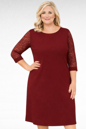 KL.526- Viinipunainen  mekko "Liidia"