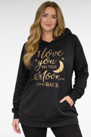 SP.609-Musta huppari "Italia Moda"