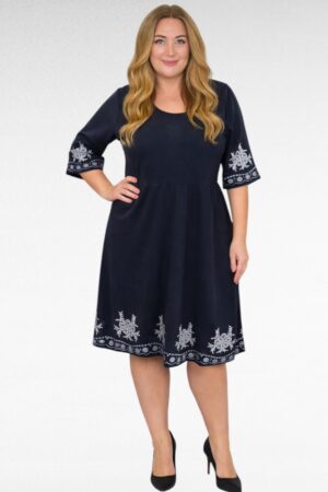 KL.634- Tummasininen mekko "Amelia"