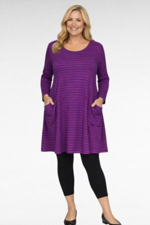 TU.689- Raidallinen puuvillatunika "Seasalt"