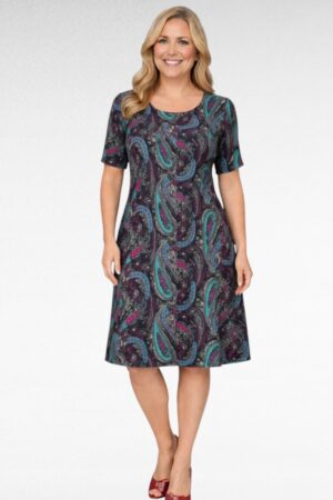 Kirjava viskoosimekko "Beauty Fashion"(KL.652)