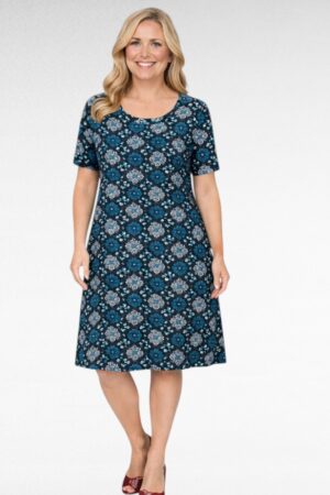 Kirjava viskoosimekko "Beauty Fashion"(KL.653)