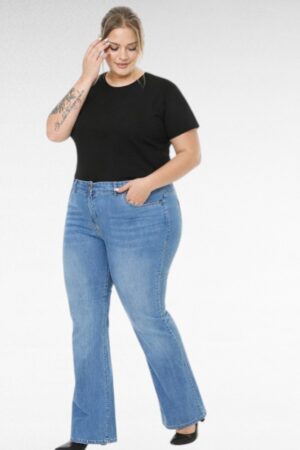 Vaaleasiniset puuvillafarkut "Maria"(PY.519)