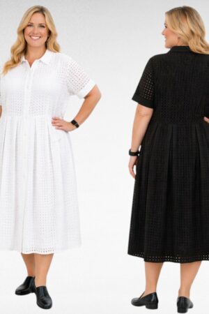 Valkoinen tai musta brodyyripitsimekko "Jessica London"(KL.524)