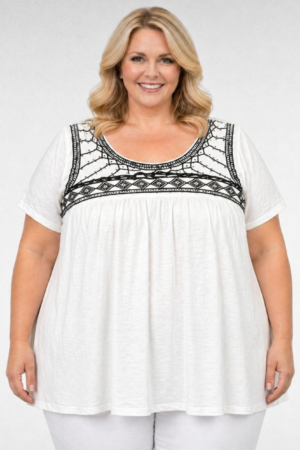 Valkoinen  pluskoko tunika "Avenue"(PL.235)