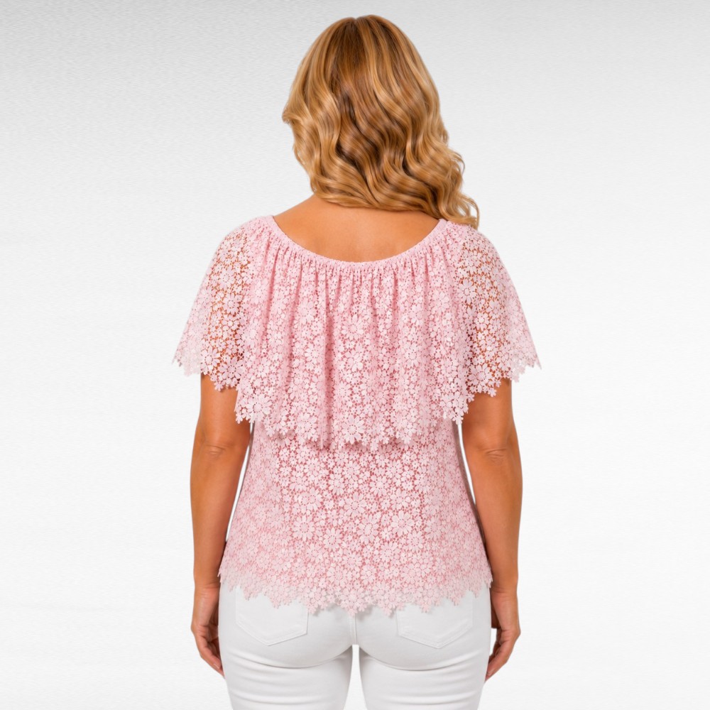 Vaaleapunainen pitsipusero "Whoo Fashion"(TU.726) - Image 3