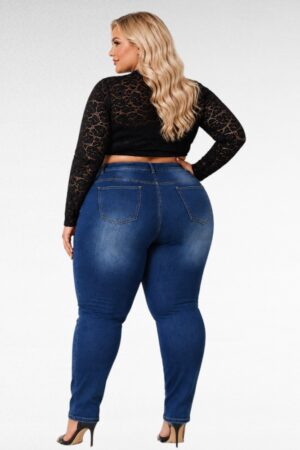 Pluskoko skinny-fit korkeavyötäröiset farkut(PY.562)